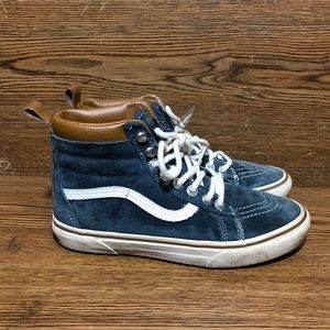 Vans off the wall high blue shoes scotchgard insulated sneakers womens size 7